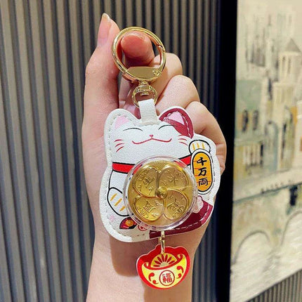 Lucky Cat Fortune Keychain - Whimsical Charm for Thoughtful Gifts - Très Elite