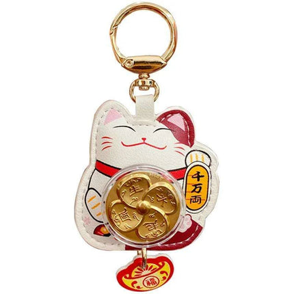 Lucky Cat Fortune Keychain - Whimsical Charm for Thoughtful Gifts - Très Elite