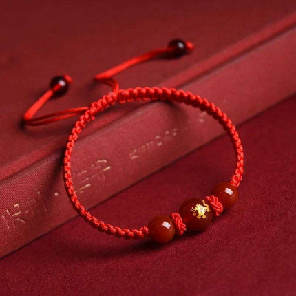 Lucky Dragon Wealth Charm Red Rope Bracelet - 2024 Chinese Zodiac Prosperity Gift - Très Elite