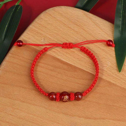 Lucky Dragon Wealth Charm Red Rope Bracelet - 2024 Chinese Zodiac Prosperity Gift - Très Elite