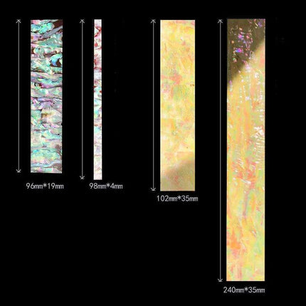 Luminous Iridescent Abalone Celluloid Guitar Head Veneer Sheet for Luthiers - 1PC Inlay Strips - Très Elite