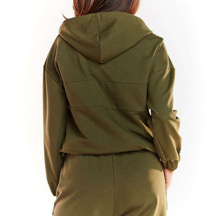 Lustrous Comfort Hoodie with Chic Waist Detail - Très Elite