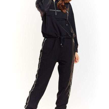 Lustrous Comfort Hoodie with Chic Waist Detail - Très Elite
