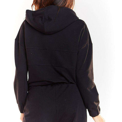 Lustrous Comfort Hoodie with Chic Waist Detail - Très Elite