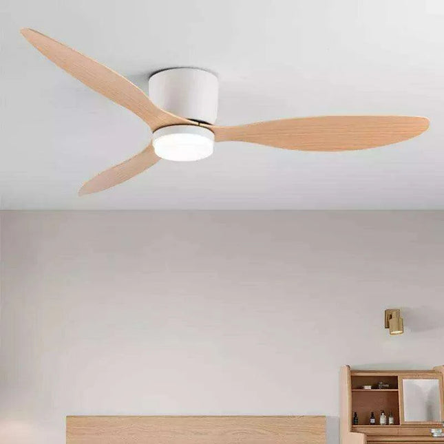 Lux&Vitae Modern Low-Profile Ceiling Fan with Remote Control - 6 Speed DC Motor - Très Elite