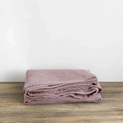 Luxe 3-Piece Washed Linen Bedding Set with 2 Pillowcases for Farmhouse Elegance - Très Elite