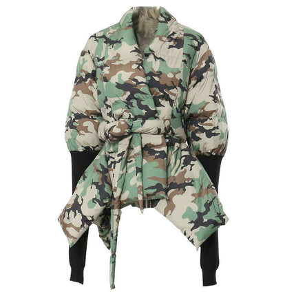 Luxe Camouflage Knit Jacket with Stylish Cuffs for Autumn/Winter Elegance - Très Elite