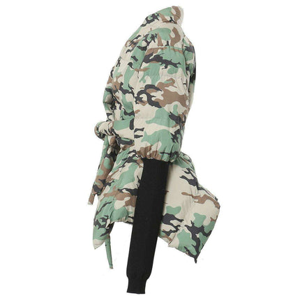 Luxe Camouflage Knit Jacket with Stylish Cuffs for Autumn/Winter Elegance - Très Elite