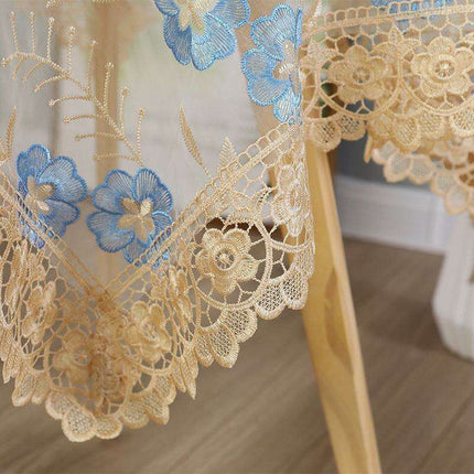 Luxe Embroidered Floral Lace Dining Table Cover- Très Elite- Très Elite
