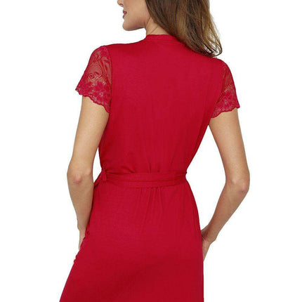 Luxe Floral Lace Viscose Women's Robe - Très Elite