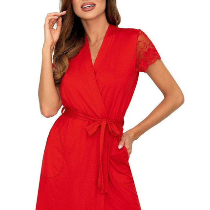 Luxe Floral Lace Viscose Women's Robe - Très Elite