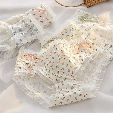 Luxe Lace Cotton Briefs Set - 5-Pack Women's Breathable Underwear in M-2XL Sizes - Très Elite