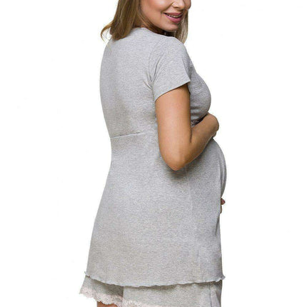 Luxe Lace Maternity Sleepwear Set - Très Elite