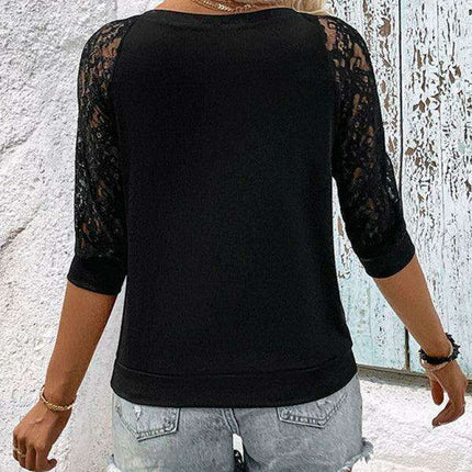 Luxe Midnight Lace Women's Blouse: A Chic Essential for Every Occasion