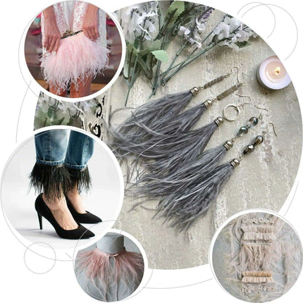 Luxe Ostrich Feather Trim for Exquisite Crafting and Design - Très Elite