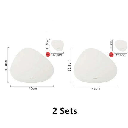 Luxe PU Leather Dining Ensemble - Chic Tableware Collection..