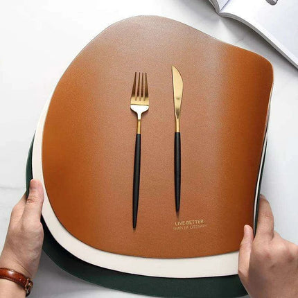 Luxe PU Leather Dining Ensemble - Chic Tableware Collection - Très Elite