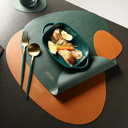 Luxe PU Leather Dining Ensemble - Chic Tableware Collection - Très Elite