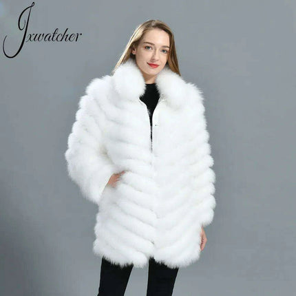 Luxe Reversible Fox Fur Cardigan with Silk Silk Lining - Très Elite