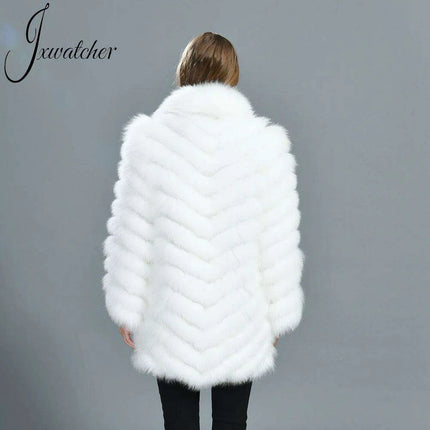 Luxe Reversible Fox Fur Cardigan with Silk Silk Lining - Très Elite