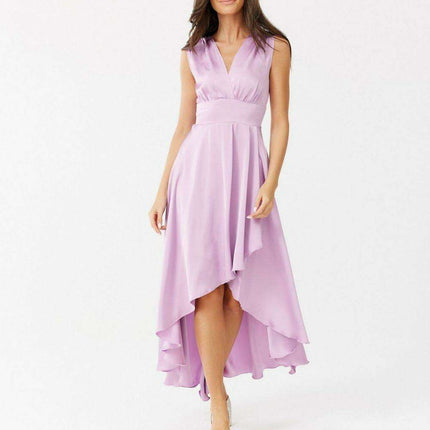 Luxe Satin A-Line Evening Dress - Très Elite