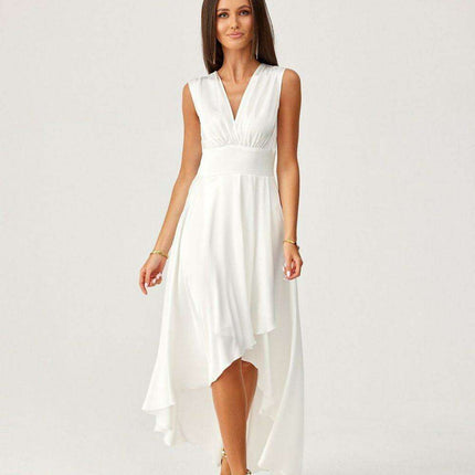 Luxe Satin A-Line Evening Dress - Très Elite