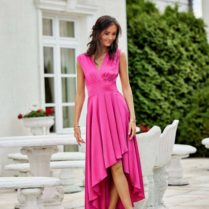 Luxe Satin A-Line Evening Dress - Très Elite