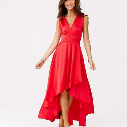 Luxe Satin A-Line Evening Dress - Très Elite