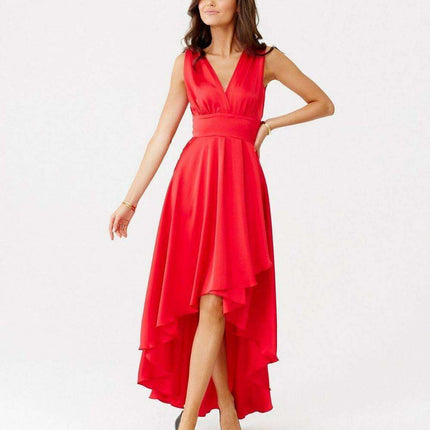 Luxe Satin A-Line Evening Dress - Très Elite