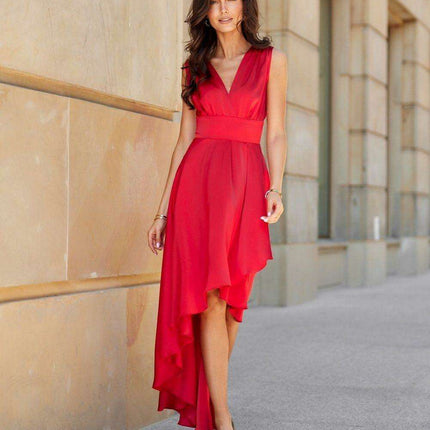 Luxe Satin A-Line Evening Dress