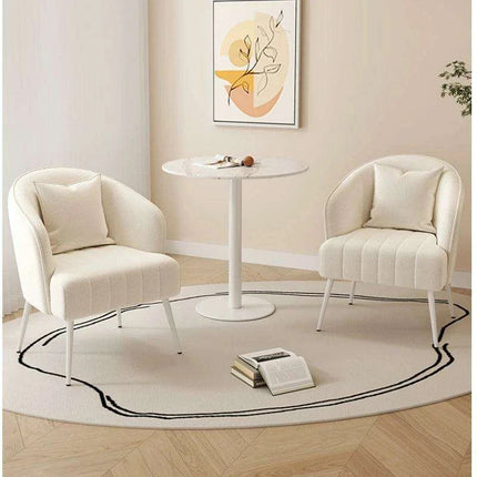 Luxe Scandinavian Lamb Velvet Armchair for Ultimate Comfort and Style - Très Elite