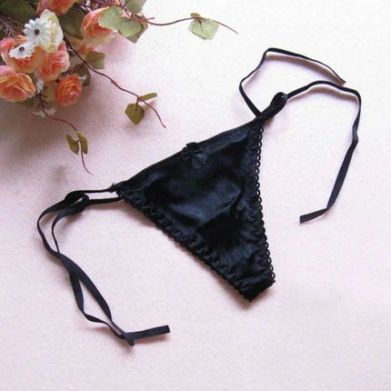 Luxe Silk Lace Thong G-String for Women - Stylish Low Rise Intimate Wear - Très Elite