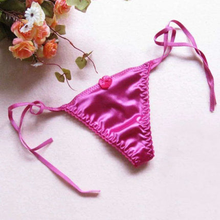 Luxe Silk Lace Thong G-String for Women - Stylish Low Rise Intimate Wear - Très Elite