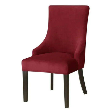 Luxe Stretch Velvet Slipcovers for High-Back Sloping Arm Chairs - Elegant Furniture Protection for Home and Events - Très Elite