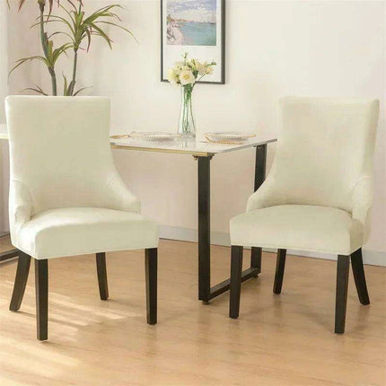 Luxe Stretch Velvet Slipcovers for High-Back Sloping Arm Chairs - Elegant Furniture Protection for Home and Events - Très Elite