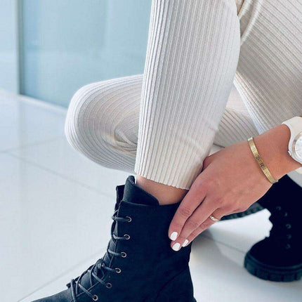 Luxe Women's Lace-Up Boots - Model 171121 - Très Elite