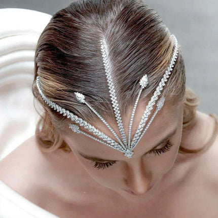 Luxe Zircon Bridal Tiara Crown with Intricate Crystal Design - Très Elite