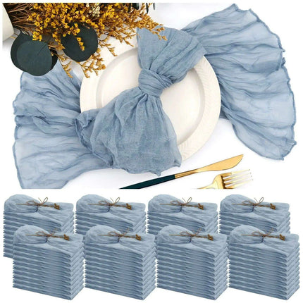 Luxurious 100-Count Gauze Cloth Napkin Set - 19.7 x 19.7 Inch Table Decor..