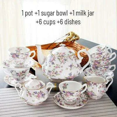 Luxurious 15-Piece European Bone China Tea Set for Afternoon Elegance - Très Elite