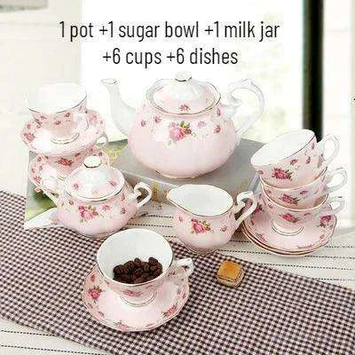 Luxurious 15-Piece European Bone China Tea Set for Afternoon Elegance - Très Elite