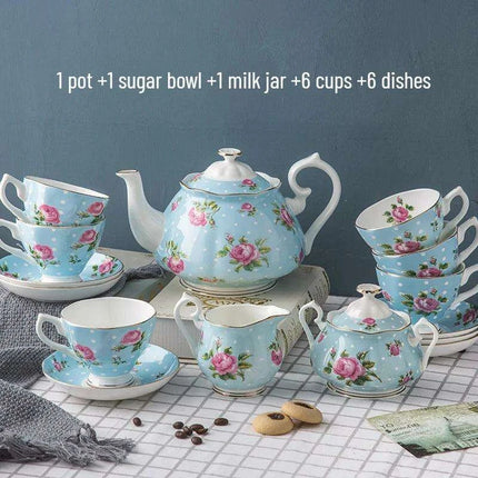 Luxurious 15-Piece European Bone China Tea Set for Afternoon Elegance - Très Elite