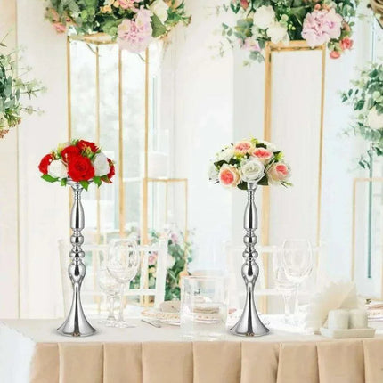 Luxurious 24-Piece Gold Metal Vase Stands - 20 Inches Tall for Exquisite Decoration - Très Elite