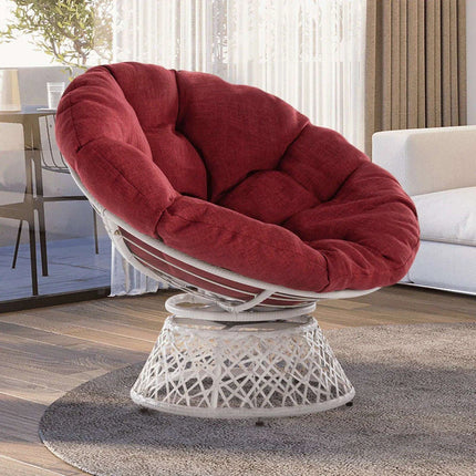 Luxurious 360° Swivel Wicker Papasan Chair with Plush Cushion and Metal Frame. Uncategorized luxurious-360-swivel-wicker-papasan-chair-with-plush-cushion-and-metal-frame Furniture›Living Room Furniture›Chairs›Armchairs