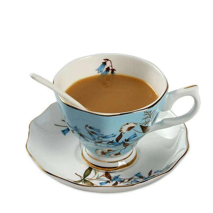 Luxurious Black Floral Porcelain Tea Set for Elegant Gatherings - Très Elite
