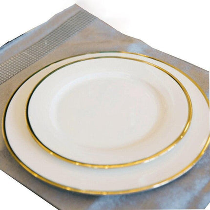 Luxurious Botanical Elegance Gold Fine Bone China Dining Set - Très Elite