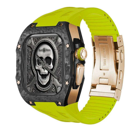 Luxurious Carbon Fiber Upgrade Set for Apple Watch: Elevate Your Style and Protection..