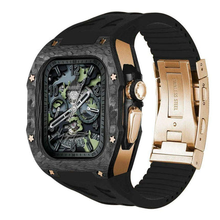 Luxurious Carbon Fiber Upgrade Set for Apple Watch: Elevate Your Style and Protection - Très Elite