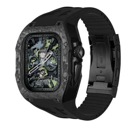 Luxurious Carbon Fiber Upgrade Set for Apple Watch: Elevate Your Style and Protection - Très Elite