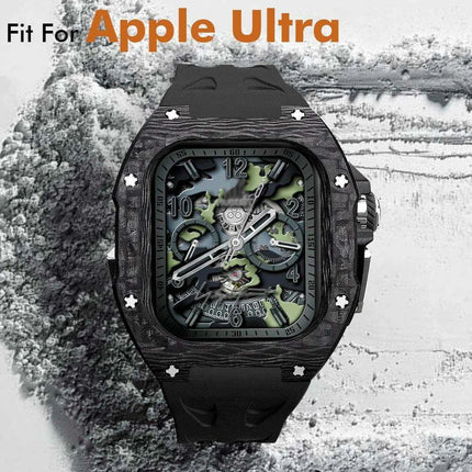 Luxurious Carbon Fiber Upgrade Set for Apple Watch: Elevate Your Style and Protection - Très Elite