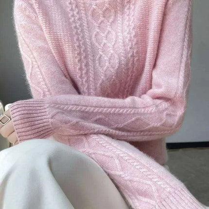 Luxurious Cashmere Plus Size Turtleneck Knit Sweater - Très Elite